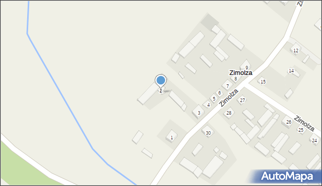 Zimolza, Zimolza, 2a, mapa Zimolza