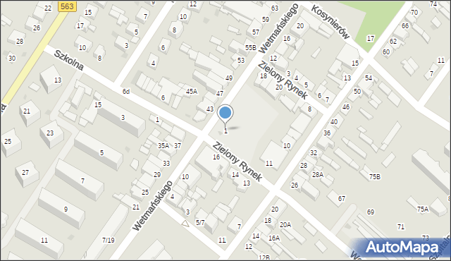 Żuromin, Zielony Rynek, 1, mapa Żuromin