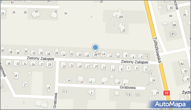 Żychlin, Zielony Zakątek, 16, mapa Żychlin