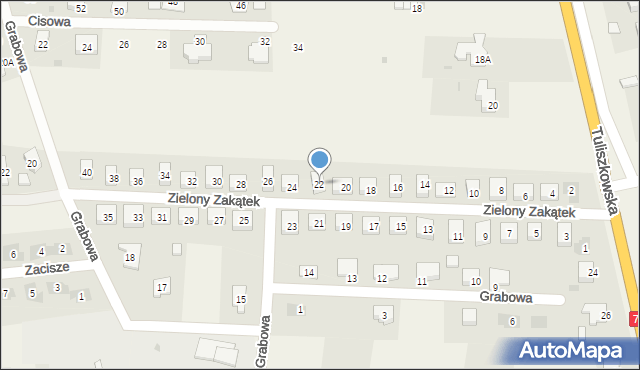 Żychlin, Zielony Zakątek, 22, mapa Żychlin