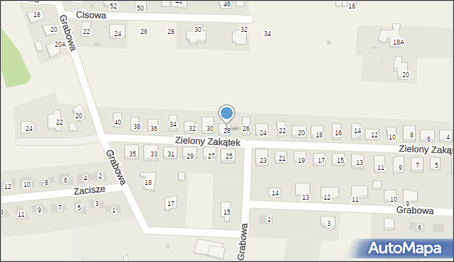 Żychlin, Zielony Zakątek, 28, mapa Żychlin