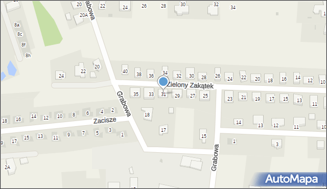 Żychlin, Zielony Zakątek, 31, mapa Żychlin