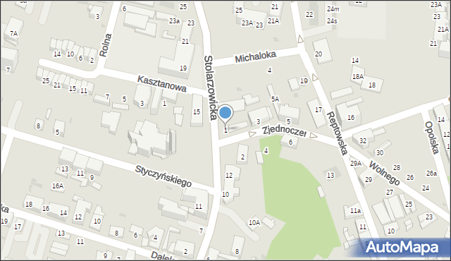 Bytom, Zjednoczenia, 1, mapa Bytomia