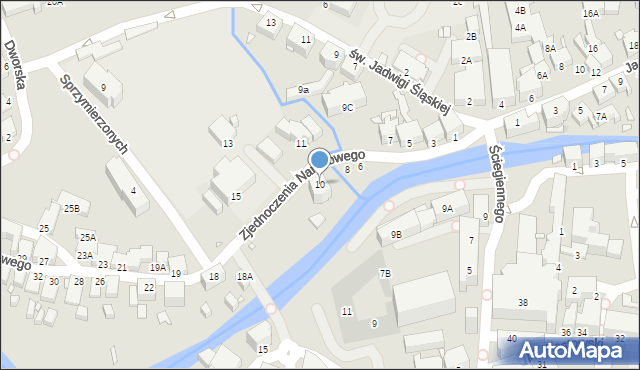 Jelenia Góra, Zjednoczenia Narodowego, 10, mapa Jelenia Góra