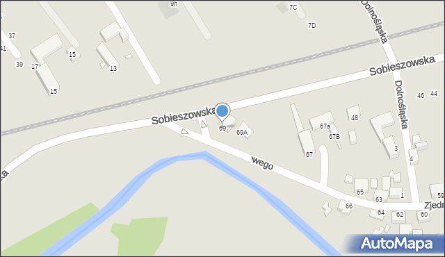 Jelenia Góra, Zjednoczenia Narodowego, 69, mapa Jelenia Góra