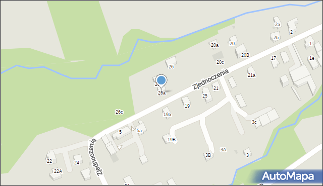 Kalwaria Zebrzydowska, Zjednoczenia, 26a, mapa Kalwaria Zebrzydowska