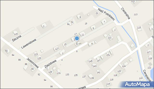 Kocmyrzów, Zjazdowa, 5, mapa Kocmyrzów
