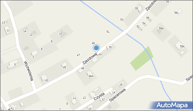 Łodygowice, Zjazdowa, 48, mapa Łodygowice