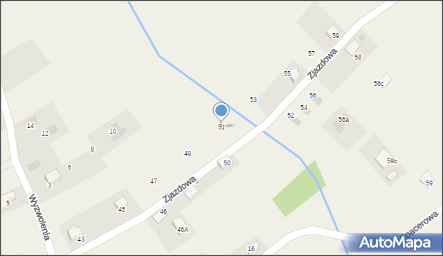 Łodygowice, Zjazdowa, 51, mapa Łodygowice