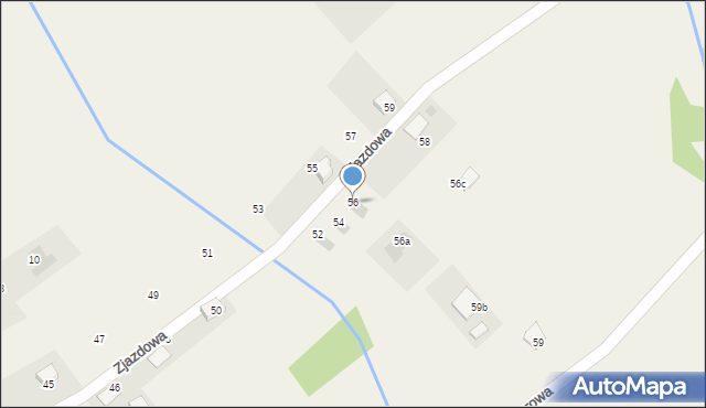 Łodygowice, Zjazdowa, 56, mapa Łodygowice