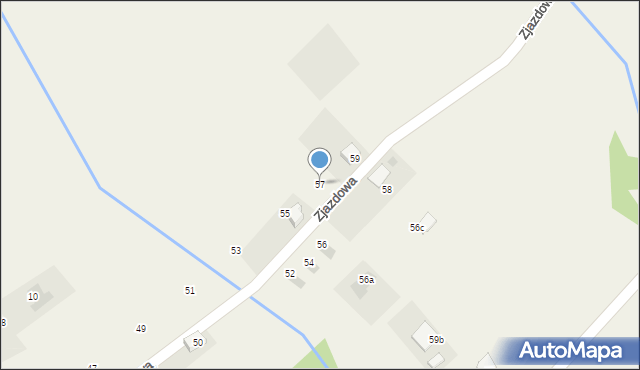 Łodygowice, Zjazdowa, 57, mapa Łodygowice