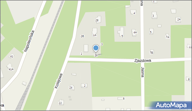 Mostówka, Zjazdowa, 1b, mapa Mostówka