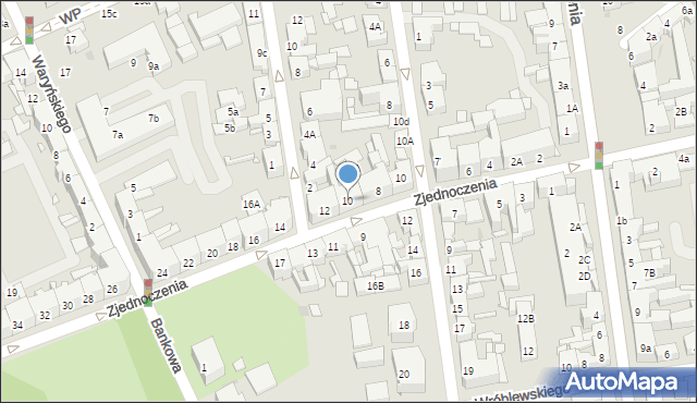 Nowa Sól, Zjednoczenia, 10, mapa Nowa Sól