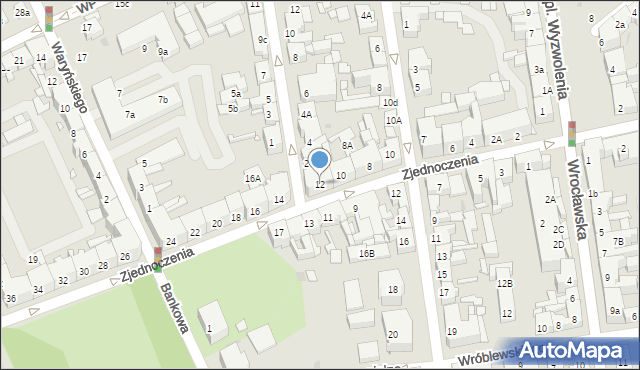 Nowa Sól, Zjednoczenia, 12, mapa Nowa Sól