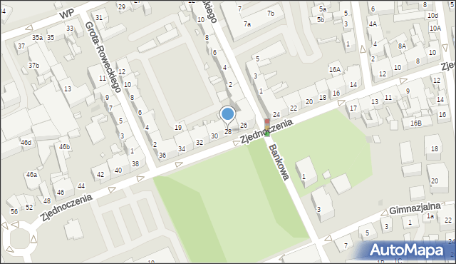 Nowa Sól, Zjednoczenia, 28, mapa Nowa Sól