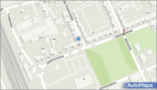 Nowa Sól, Zjednoczenia, 38, mapa Nowa Sól