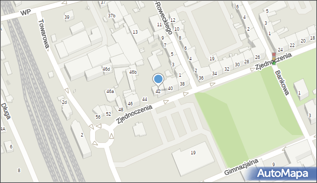 Nowa Sól, Zjednoczenia, 42, mapa Nowa Sól