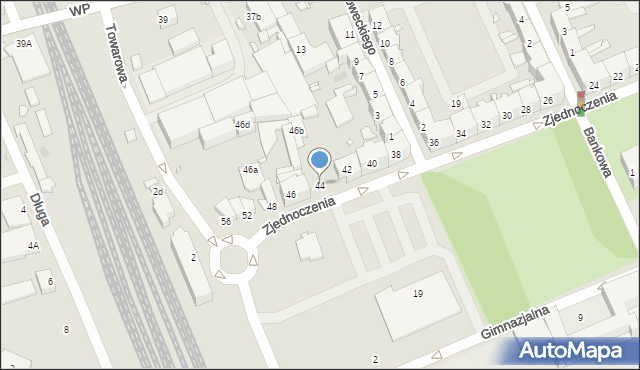 Nowa Sól, Zjednoczenia, 44, mapa Nowa Sól