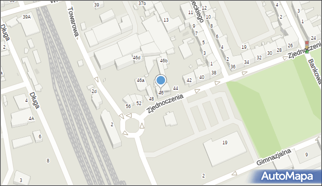 Nowa Sól, Zjednoczenia, 46, mapa Nowa Sól