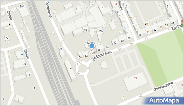 Nowa Sól, Zjednoczenia, 50, mapa Nowa Sól