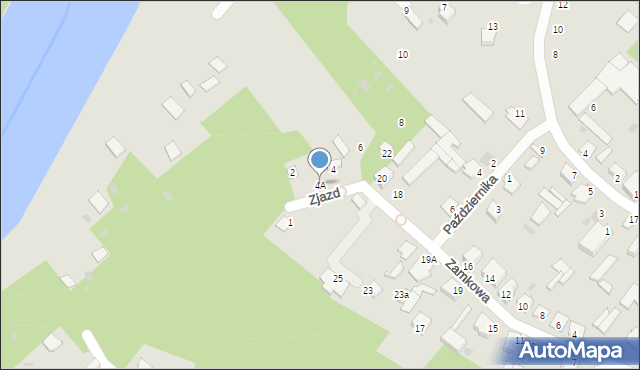 Nowogród, Zjazd, 4A, mapa Nowogród