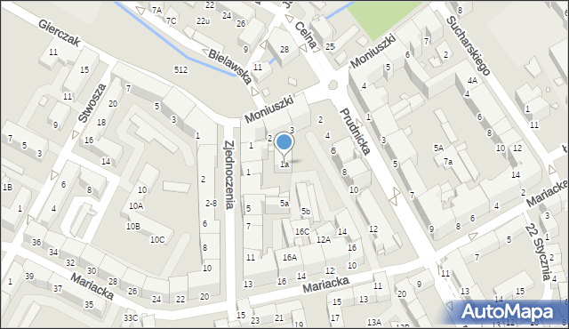 Nysa, Zjednoczenia, 1a, mapa Nysy