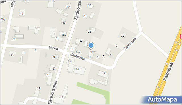 Pawłowice, Zjednoczenia, 20, mapa Pawłowice