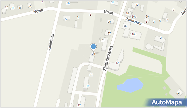 Pawłowice, Zjednoczenia, 23, mapa Pawłowice