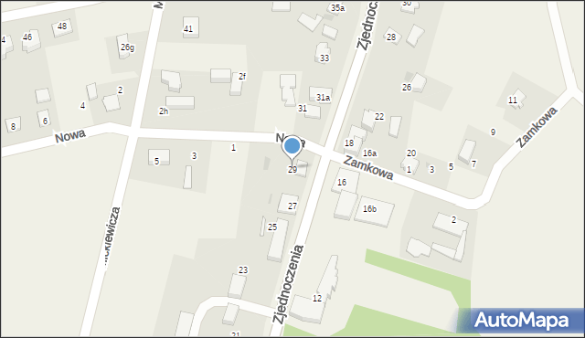 Pawłowice, Zjednoczenia, 29, mapa Pawłowice