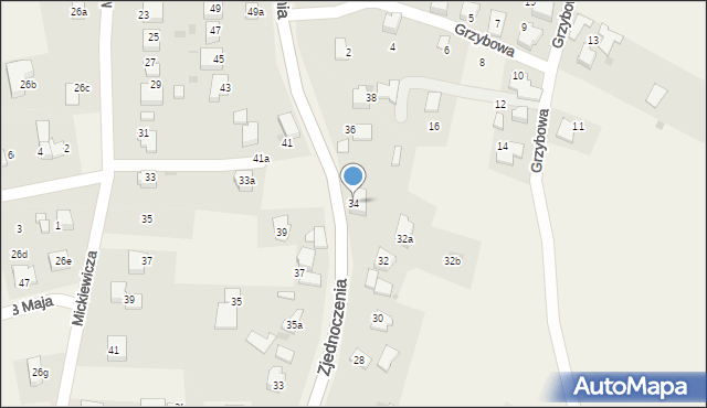 Pawłowice, Zjednoczenia, 34, mapa Pawłowice