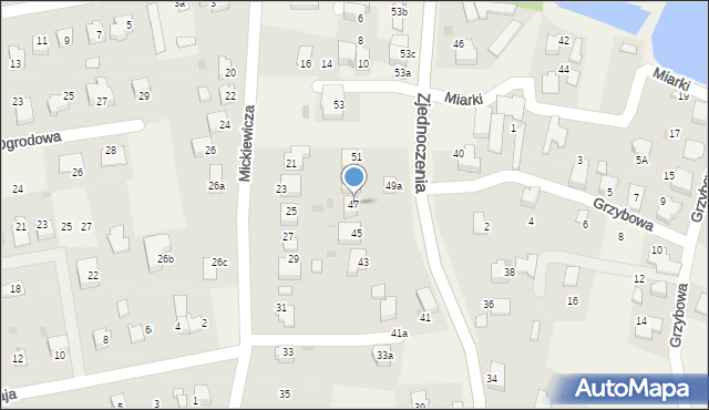 Pawłowice, Zjednoczenia, 47, mapa Pawłowice