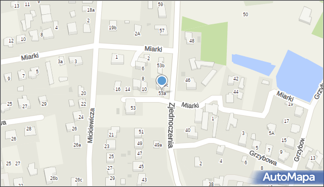 Pawłowice, Zjednoczenia, 53a, mapa Pawłowice