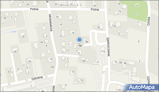 Pawłowice, Zjednoczenia, 79B, mapa Pawłowice