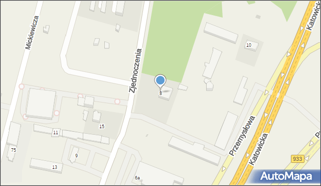 Pawłowice, Zjednoczenia, 8, mapa Pawłowice