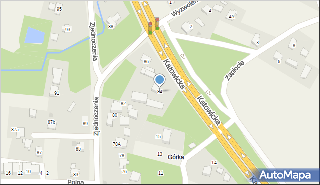 Pawłowice, Zjednoczenia, 84, mapa Pawłowice