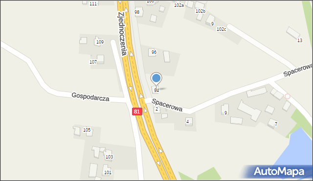 Pawłowice, Zjednoczenia, 94, mapa Pawłowice