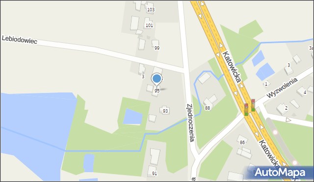 Pawłowice, Zjednoczenia, 95, mapa Pawłowice