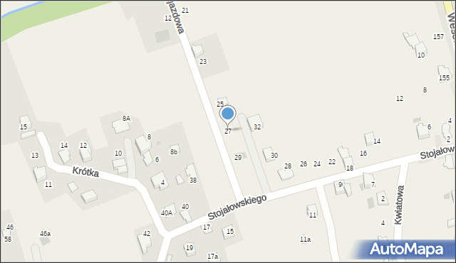 Pietrzykowice, Zjazdowa, 27, mapa Pietrzykowice