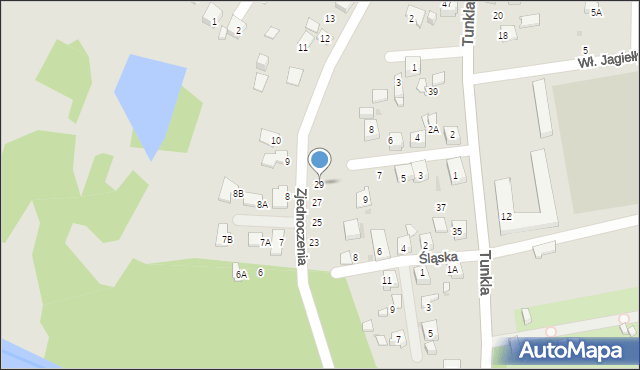 Ruda Śląska, Zjednoczenia, 29, mapa Rudy Śląskiej