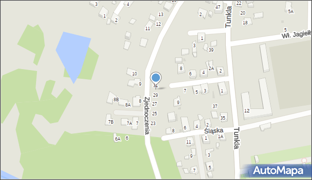 Ruda Śląska, Zjednoczenia, 30, mapa Rudy Śląskiej