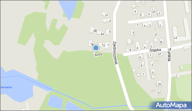 Ruda Śląska, Zjednoczenia, 6A, mapa Rudy Śląskiej