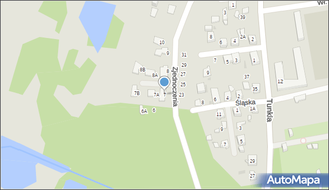 Ruda Śląska, Zjednoczenia, 7, mapa Rudy Śląskiej