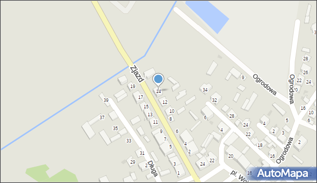 Stawiski, Zjazd, 14, mapa Stawiski