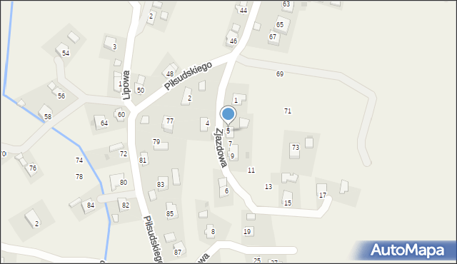 Targowiska, Zjazdowa, 5, mapa Targowiska