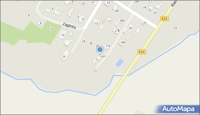 Tłuszcz, Zjazdowa, 17, mapa Tłuszcz