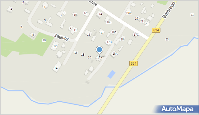 Tłuszcz, Zjazdowa, 17a, mapa Tłuszcz