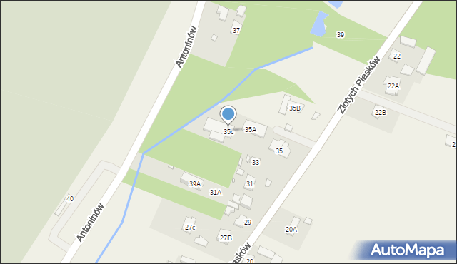 Antoninów, Złotych Piasków, 35c, mapa Antoninów