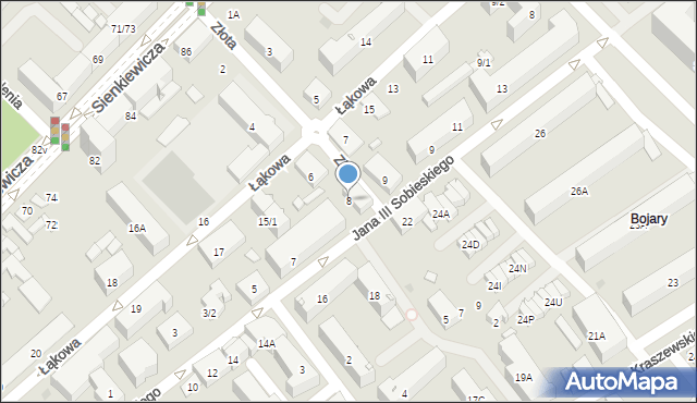 Białystok, Złota, 8, mapa Białegostoku