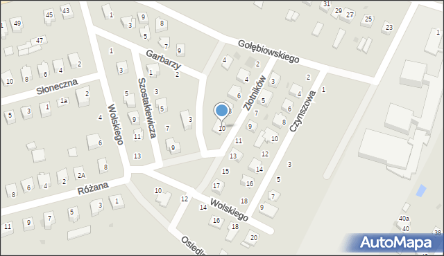 Bieżuń, Złotników, 10, mapa Bieżuń