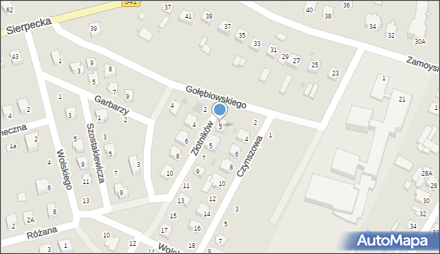 Bieżuń, Złotników, 3, mapa Bieżuń